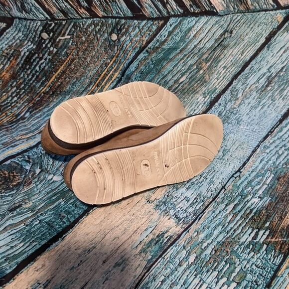 Brunate Size 40 Tan Gold Leather Suede Platform Sneakers with Zipper - Picture 8 of 10